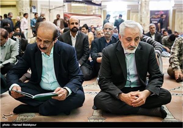 محمدرضا صادق مشاور رسانه‌ای رئیس جمهور در مراسم ترحیم میلاد حجت‌الاسلامی و حسین جوادی