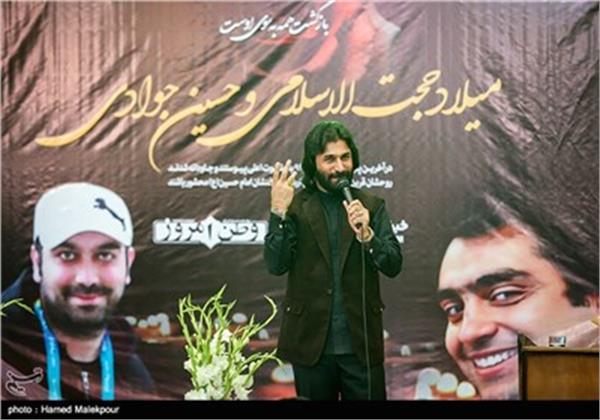 شعرخوانی صابر خراسانی در مراسم ترحیم میلاد حجت‌الاسلامی و حسین جوادی