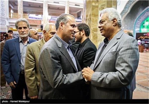 مهدی تاج رئیس سازمان لیگ در مراسم ترحیم میلاد حجت‌الاسلامی و حسین جوادی